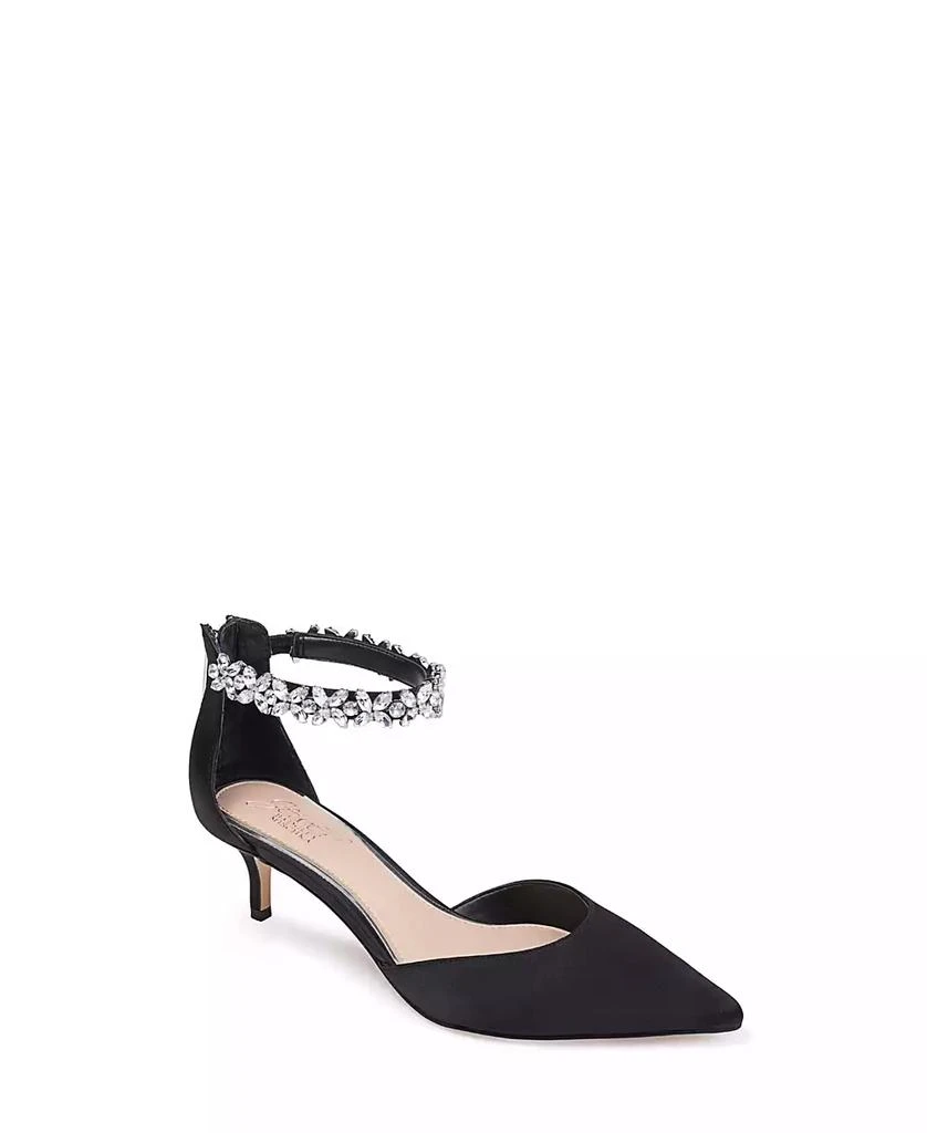 商品Badgley Mischka|Women's Robles Kitten Heel Evening Pumps,价格¥829,第1张图片