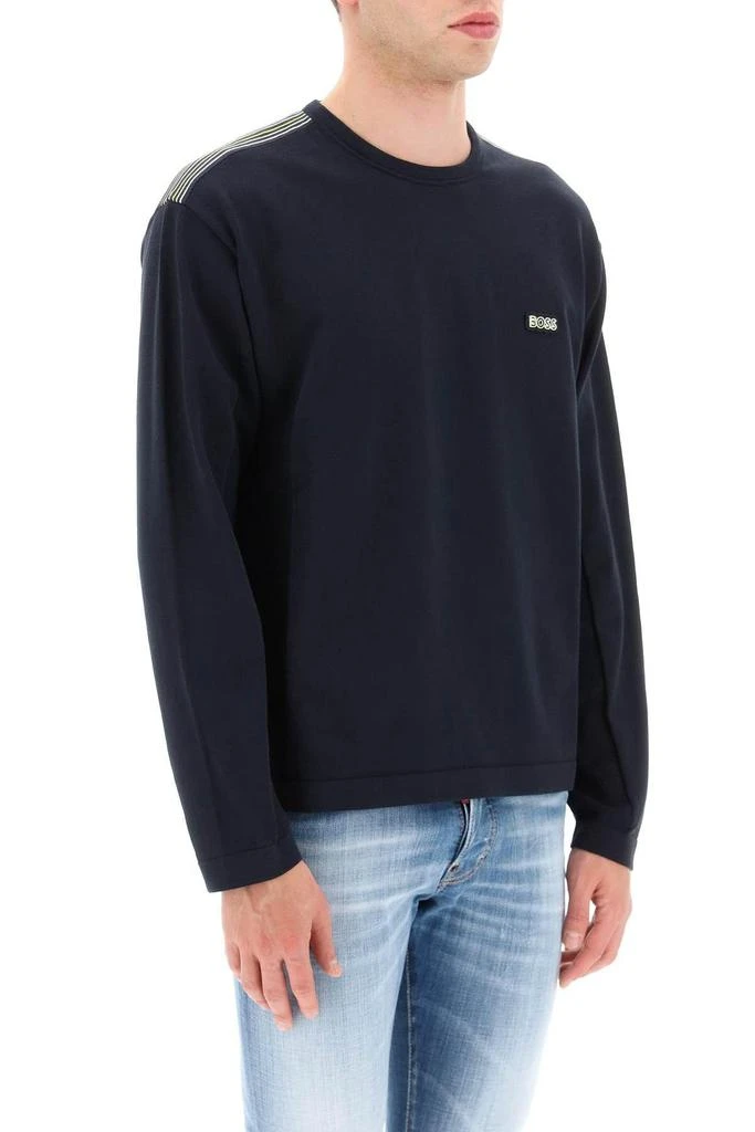 商品Hugo Boss|LIGHT SWEATSHIRT WITH KNIT INSERTS,价格¥452,第3张图片详细描述