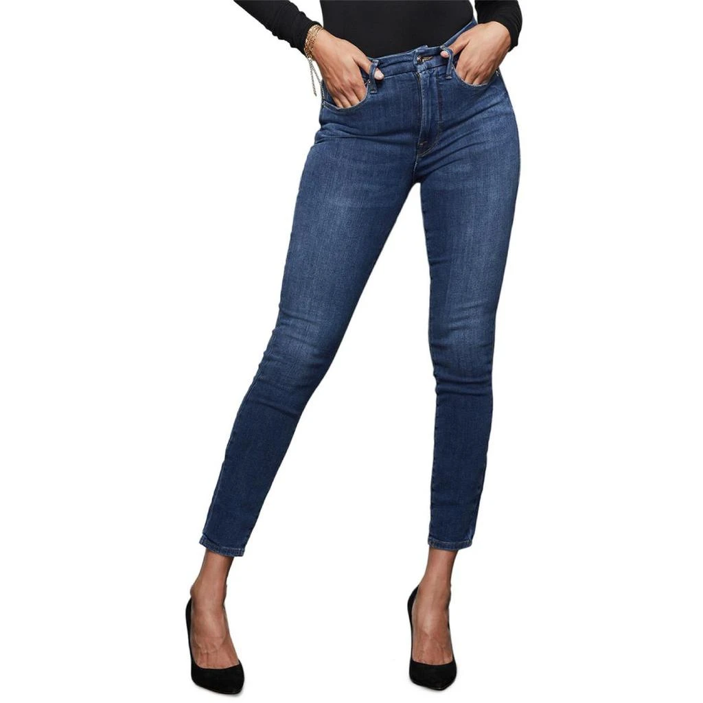 商品Good American|Good American Womens Ankle High Rise Skinny Jeans,价格¥213,第1张图片