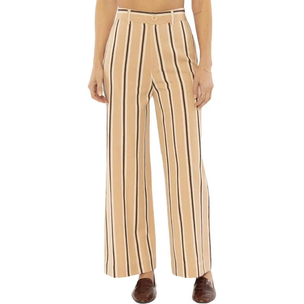 商品AMUSE SOCIETY|Amuse Society Womens Millie Striped Cotton Wide Leg Pants,价格¥61,第1张图片
