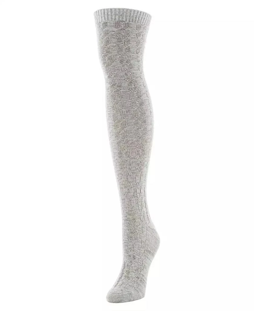 商品Memoi|Women's Braid Trails Over The Knee Socks,价格¥137,第1张图片详细描述