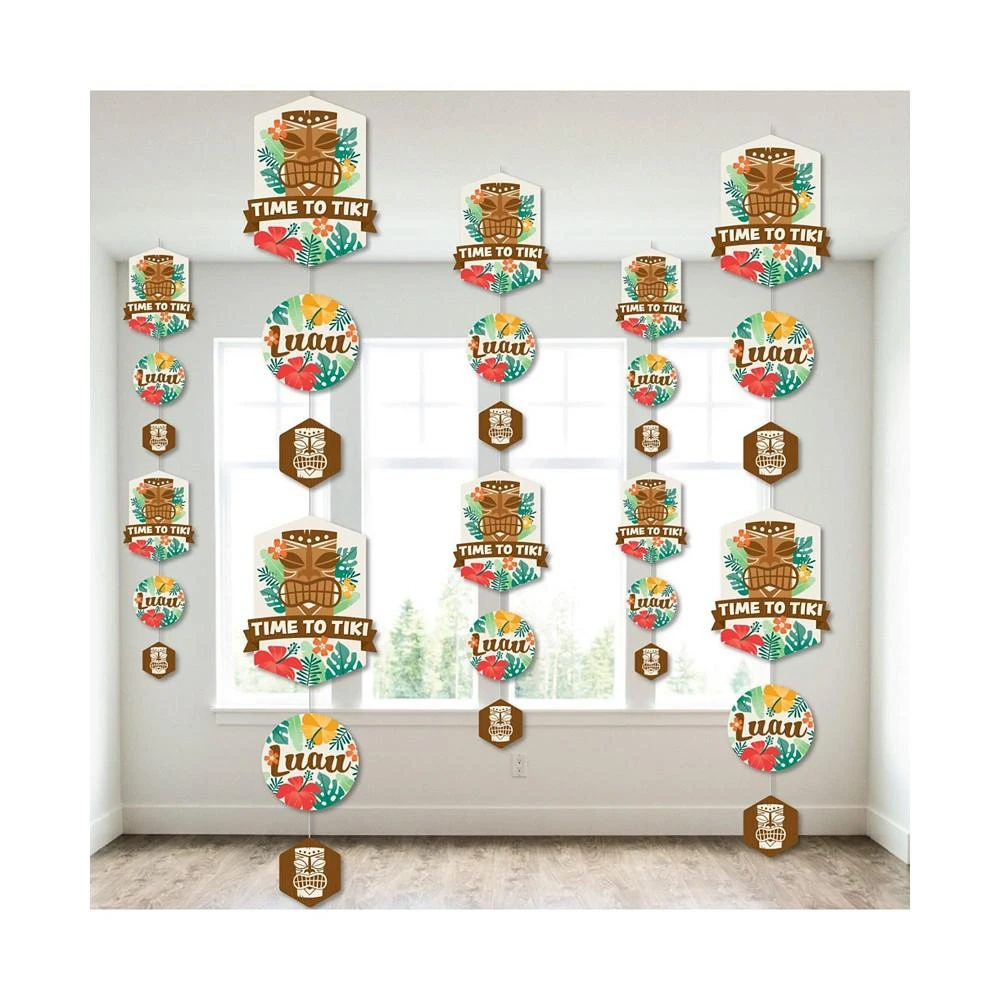 商品Big Dot of Happiness|Tropical Luau - Hawaiian Party DIY Backdrop Hanging Vertical Decorations - 30 Pc,价格¥149,第1张图片