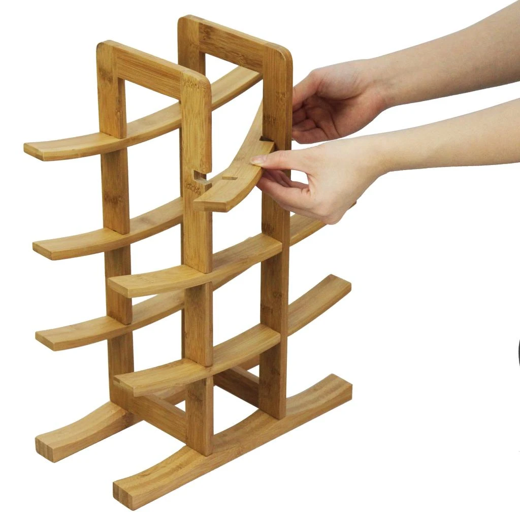 商品Oceanstar|12-Bottle Natural Bamboo Wine Rack,价格¥348,第5张图片详细描述