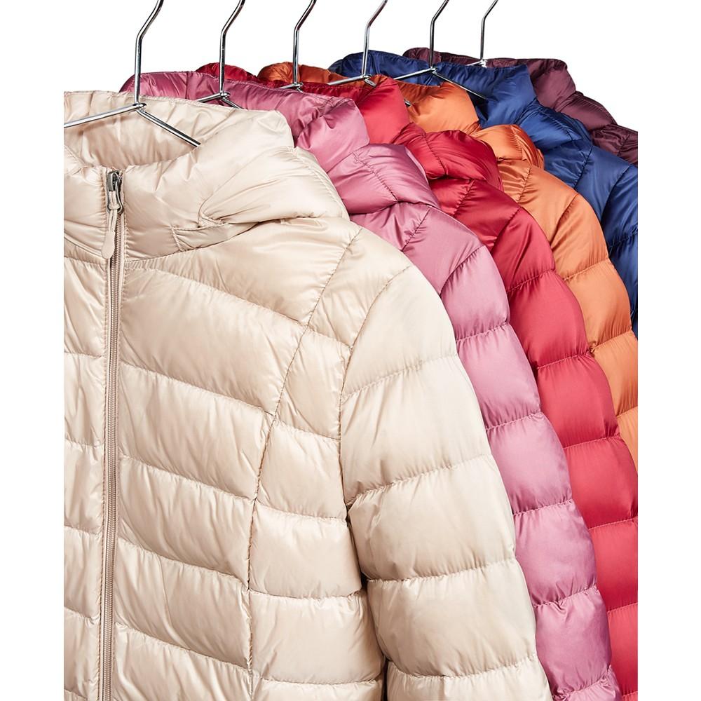 Women's Plus Size Hooded Packable Down Puffer Coat, Created for Macy's商品第3张图片规格展示