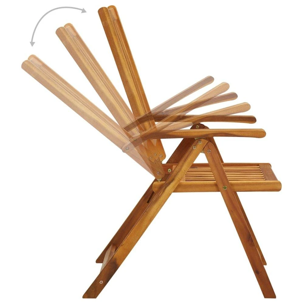 商品VidaXL|Folding Garden Chairs 3 pcs with Cushions Solid Acacia Wood, 3064090,价格¥3602,第5张图片详细描述