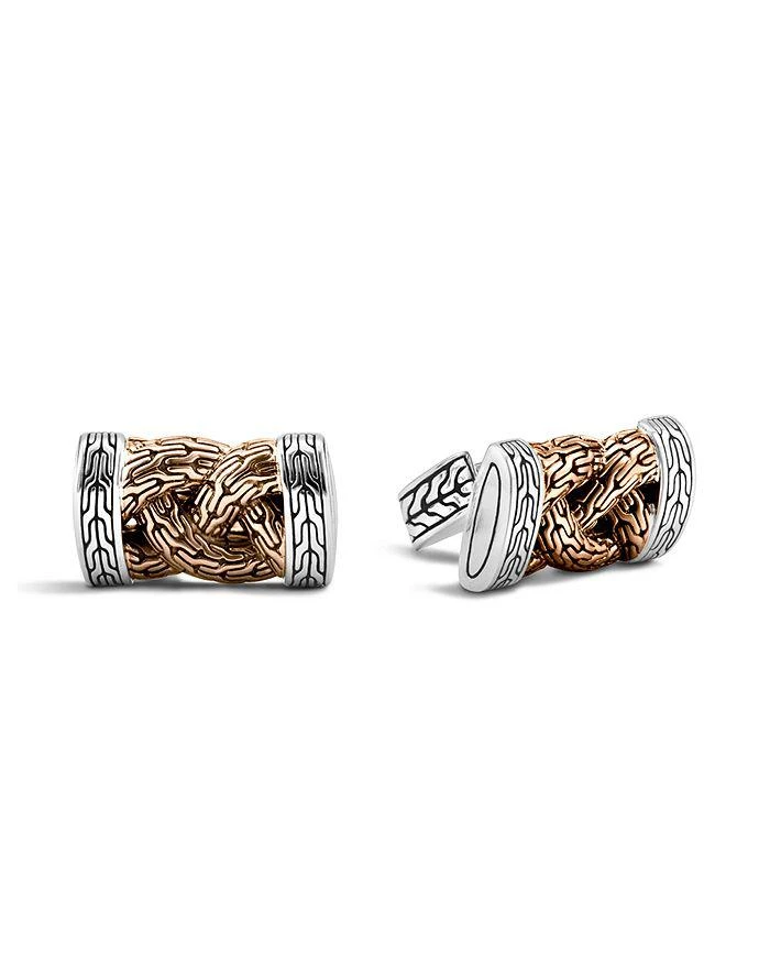 商品John Hardy|John Hardy Men's Classic Chain Bronze and Silver Braided Cufflinks,价格¥4115,第1张图片