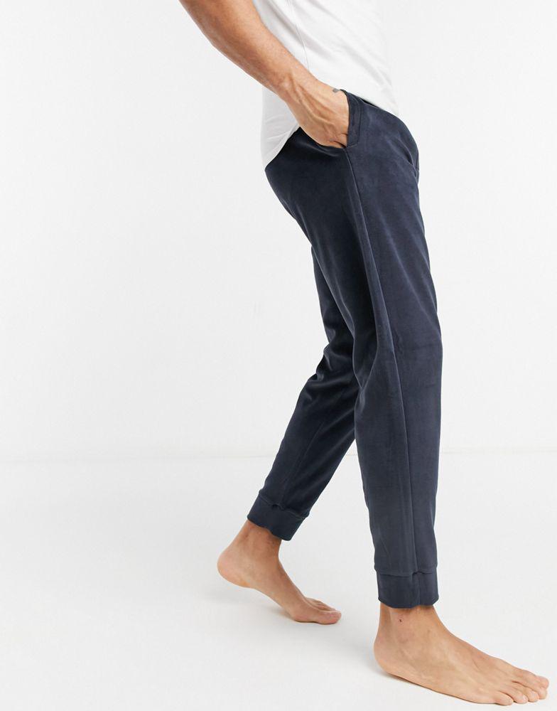 商品Tommy Hilfiger|Tommy Hilfiger lounge velour navy joggers with logo waistband,价格¥362,第1张图片