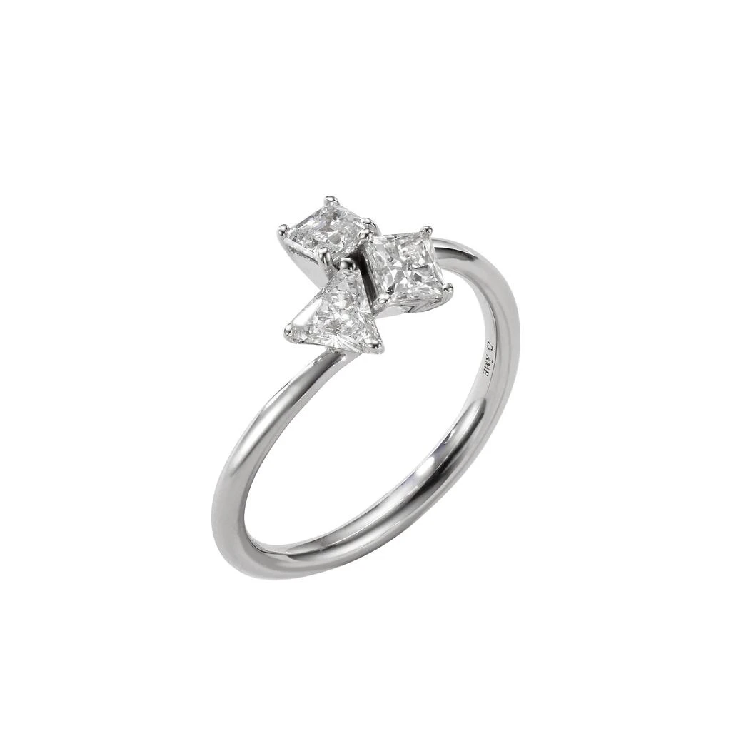 商品AME|Âme Trio 18K White Gold, Lab-Grown Diamond 0.78ct. tw. Small Trilogy Ring Sz. 6.25-1-1,价格¥11065,第3张图片详细描述