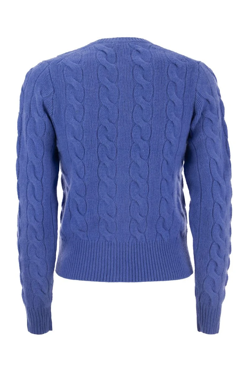 商品Ralph Lauren|Ralph Lauren 女士针织毛衣 211910443004 浅蓝色,价格¥1508,第3张图片详细描述