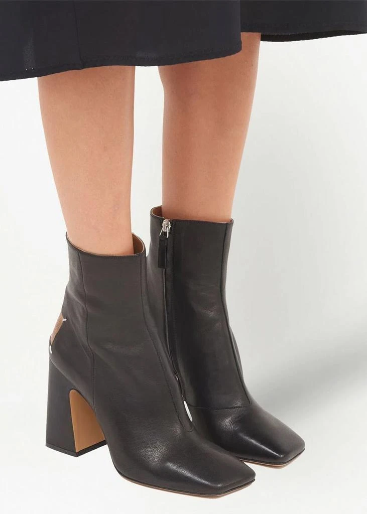 商品MAISON MARGIELA|Maison Margiela Black 4 Stitches Decortiques Ankle Boots,价格¥3051,第4张图片详细描述