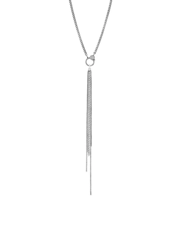 商品Sheryl Lowe|Sterling Silver &amp; 0.74 TCW Diamond Short Fringe Necklace,价格¥11222,第1张图片