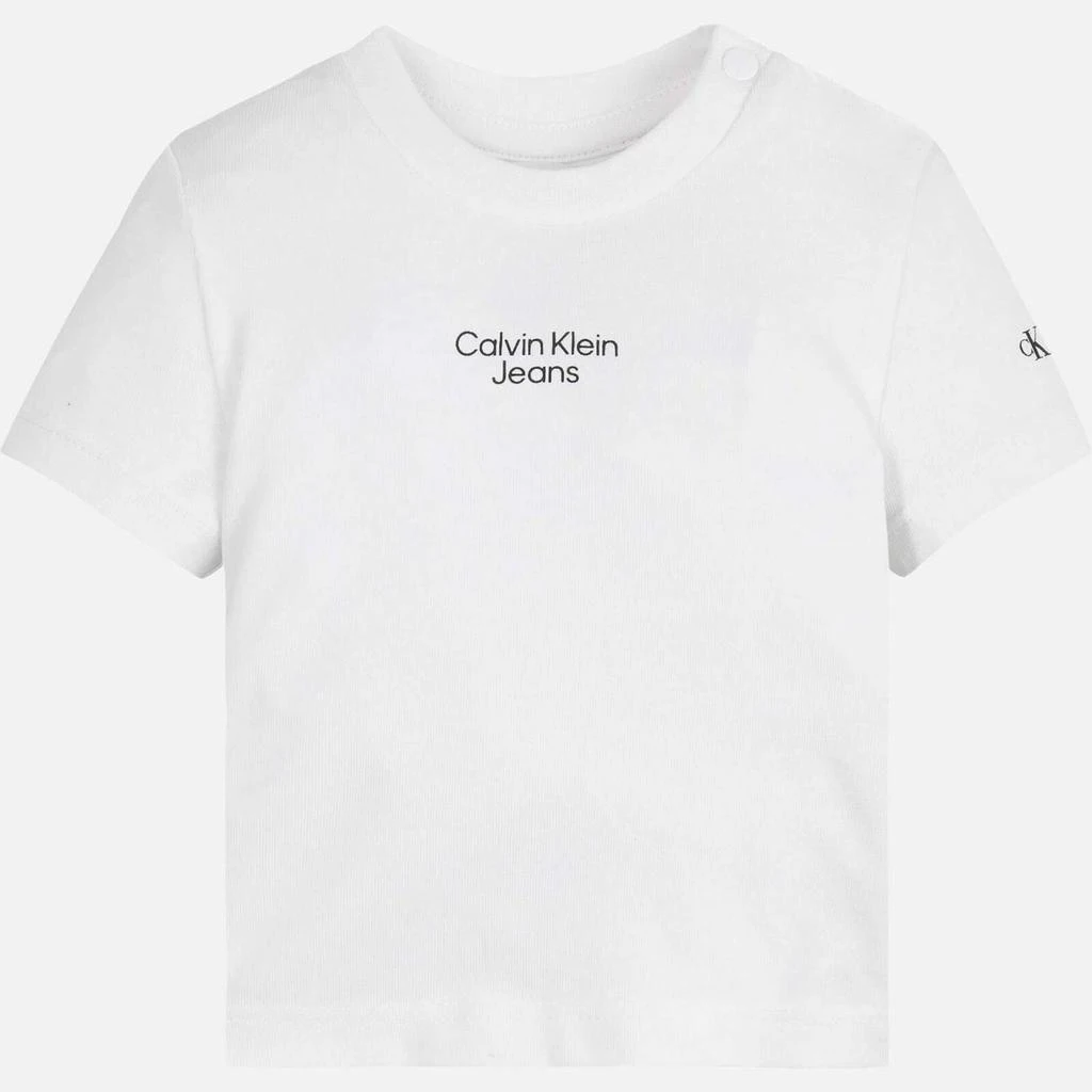 商品Calvin Klein|童款有机棉混纺平纹针织 T 恤,价格¥145,第1张图片