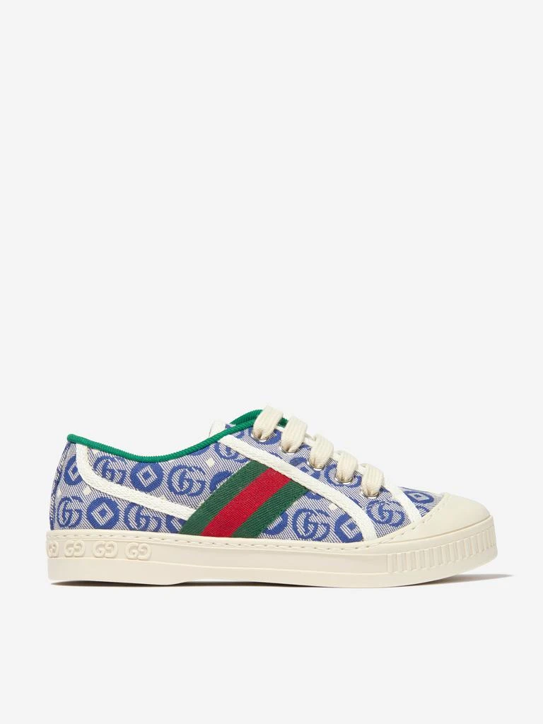 商品Gucci|Gucci Kids Tennis 1977 Trainers in Blue,价格¥1960,第1张图片