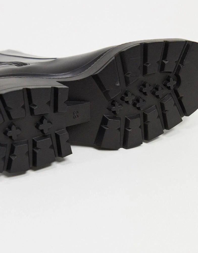 商品ASOS|ASOS DESIGN Grounded heeled rain boots in black,价格¥141,第4张图片详细描述