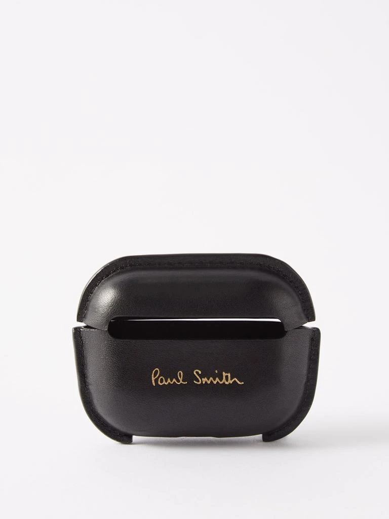 商品Paul Smith|Logo-print leather AirPods Pro case,价格¥721,第1张图片