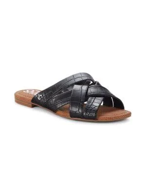 商品Sam Edelman|Burnett Textured Faux Leather Sandals,价格¥148,第2张图片详细描述
