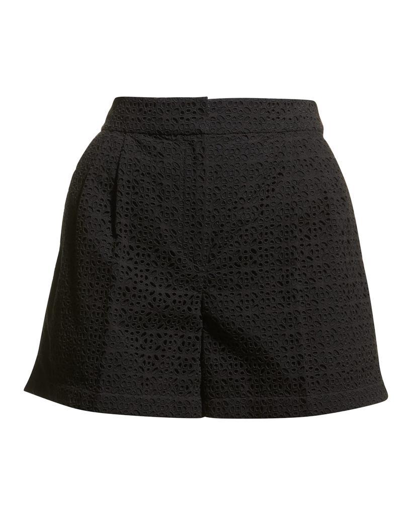 商品Theory|Embroidered Cotton Culotte Shorts,价格¥472,第4张图片详细描述