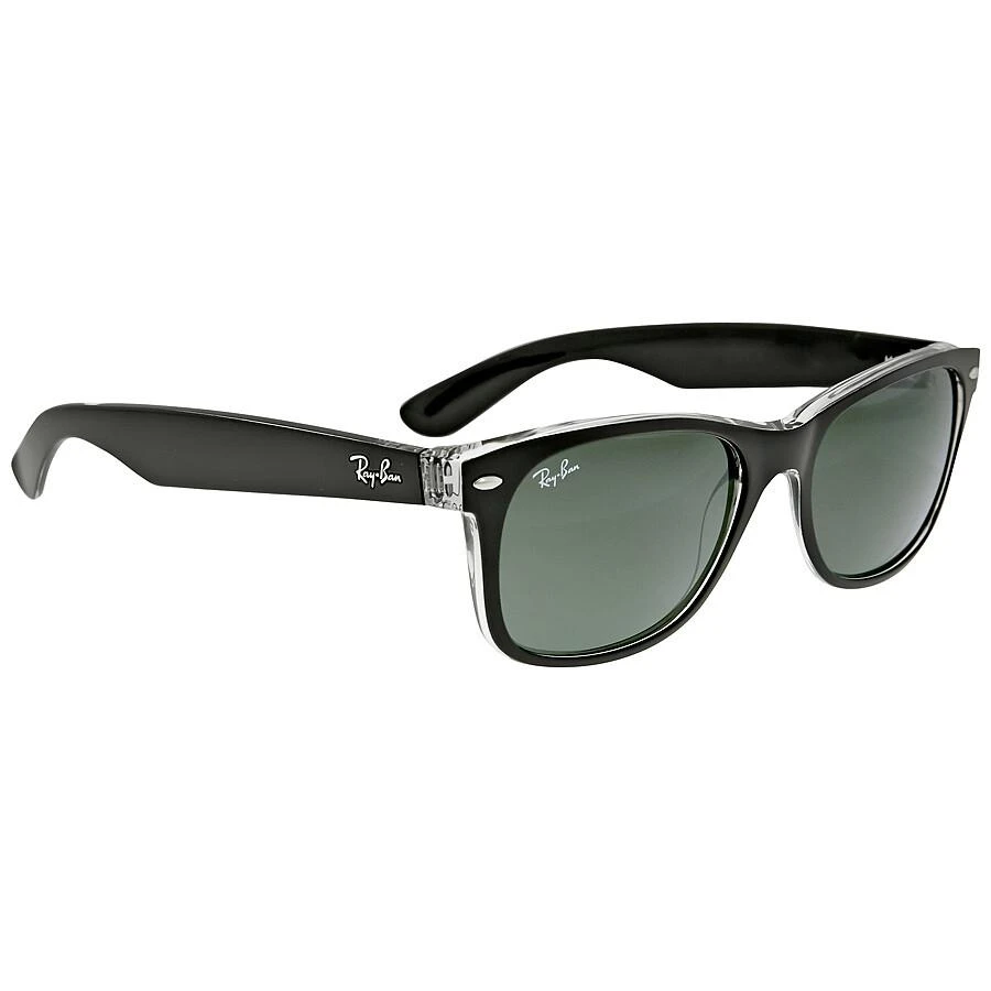 商品Ray-Ban|New Wayfarer Color Mix Green Classic G-15 Unisex Sunglasses RB2132 6052 55,价格¥842,第2张图片详细描述