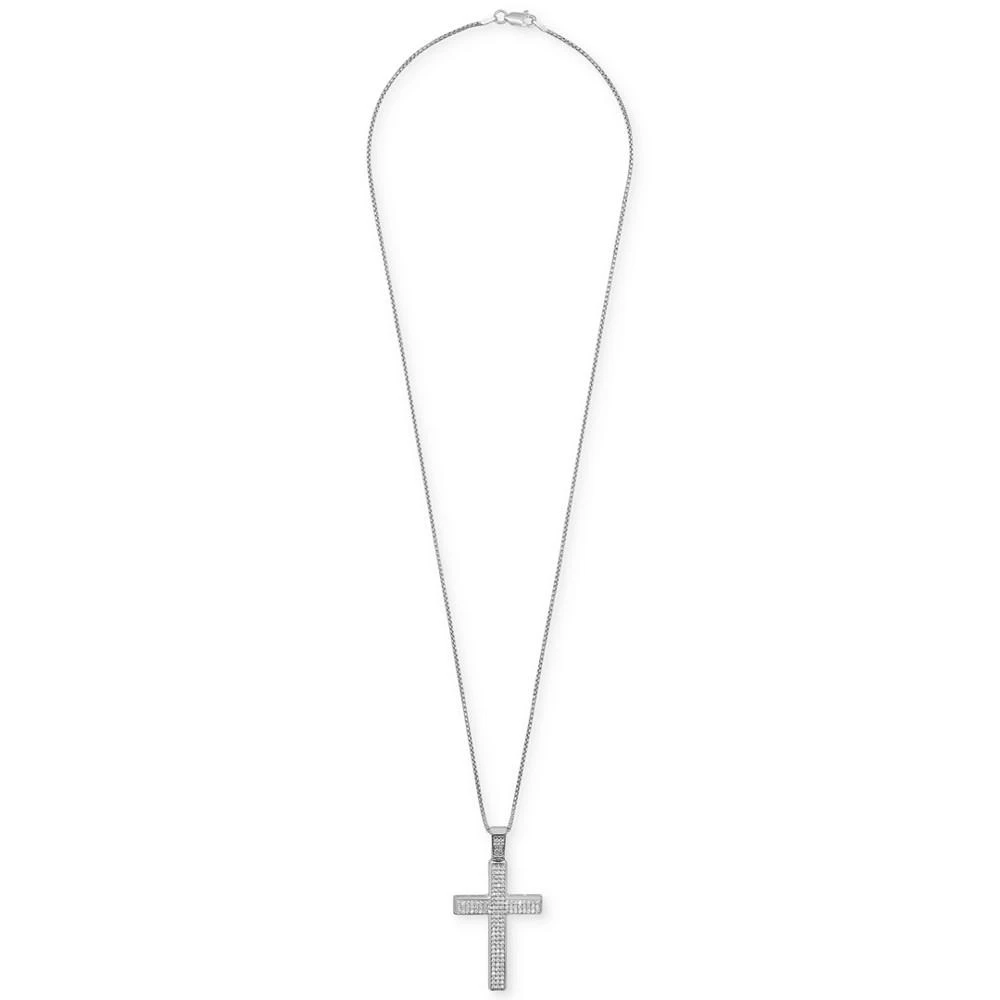 商品Macy's|Men's Diamond Cross 22" Pendant Necklace (1 ct. t.w.),价格¥2250,第4张图片详细描述