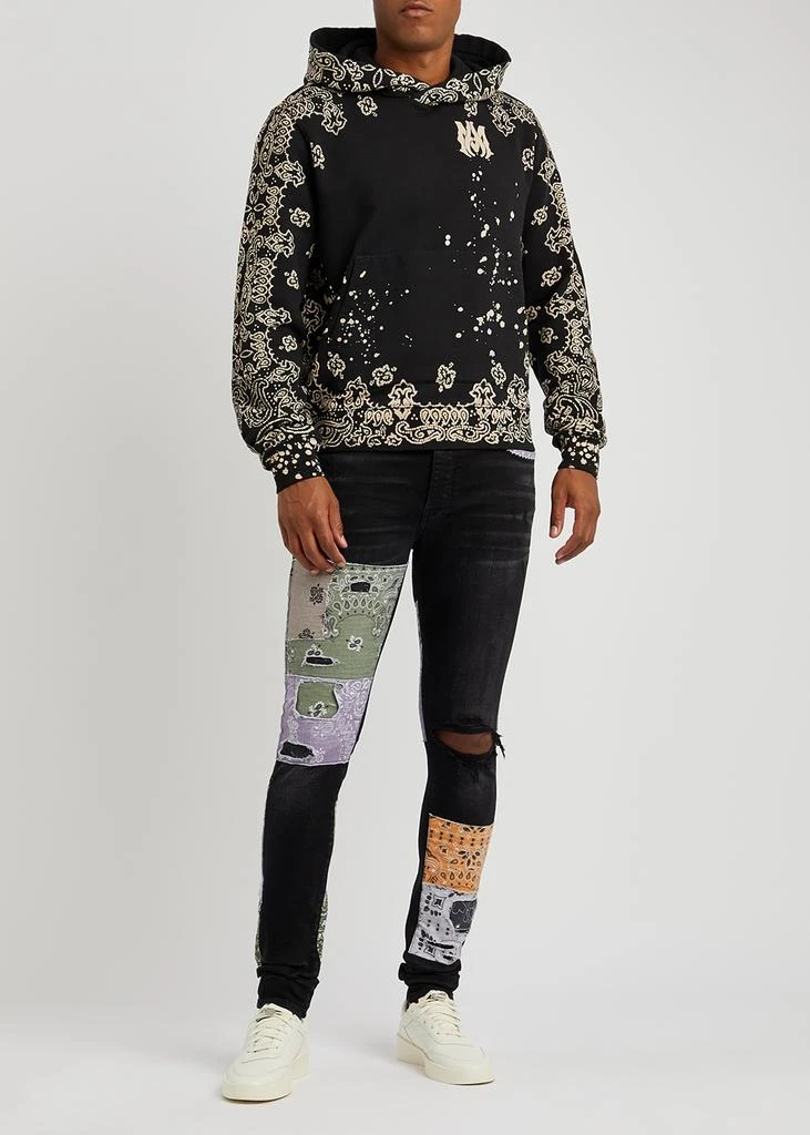 商品AMIRI|Bandana Patchwork distressed skinny jeans,价格¥4897,第4张图片详细描述