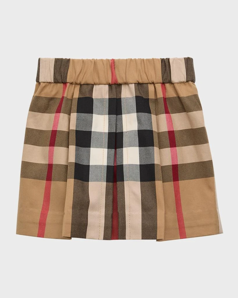 商品Burberry|Girl's Anjelica Check-Print Pleated Skirt, Size 6M-2,价格¥1328,第1张图片