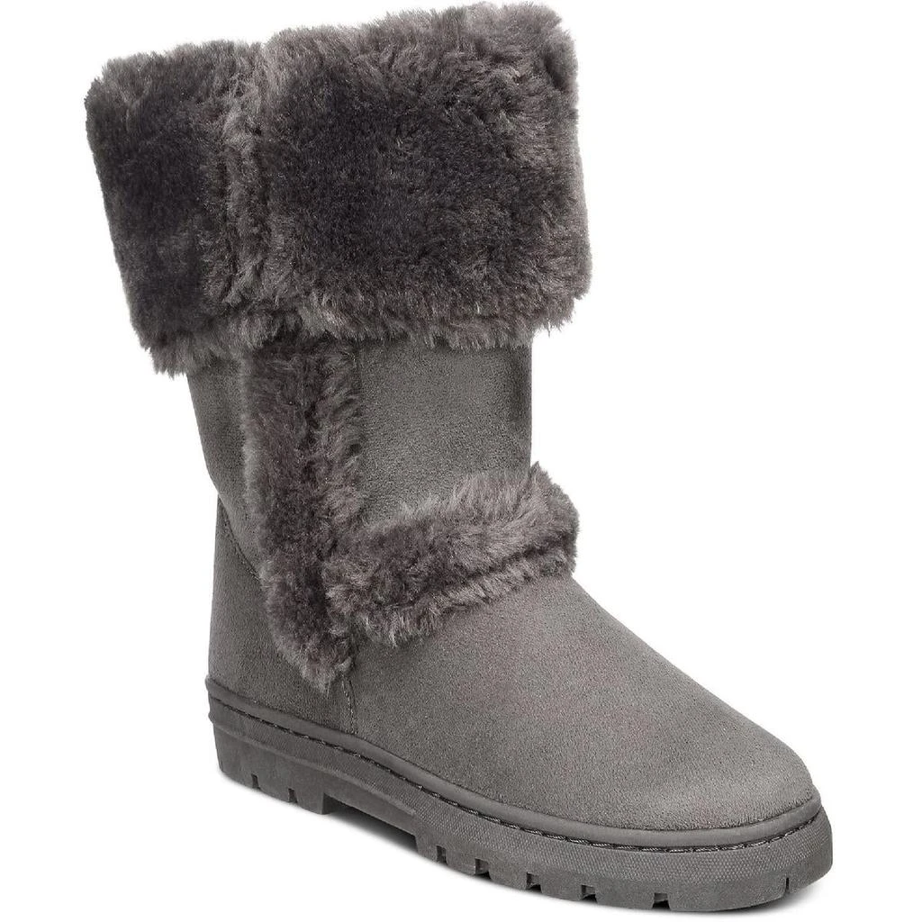 商品Style & Co|Style & Co. Womens Witty Suede Faux Fur Casual Boots,价格¥84,第1张图片