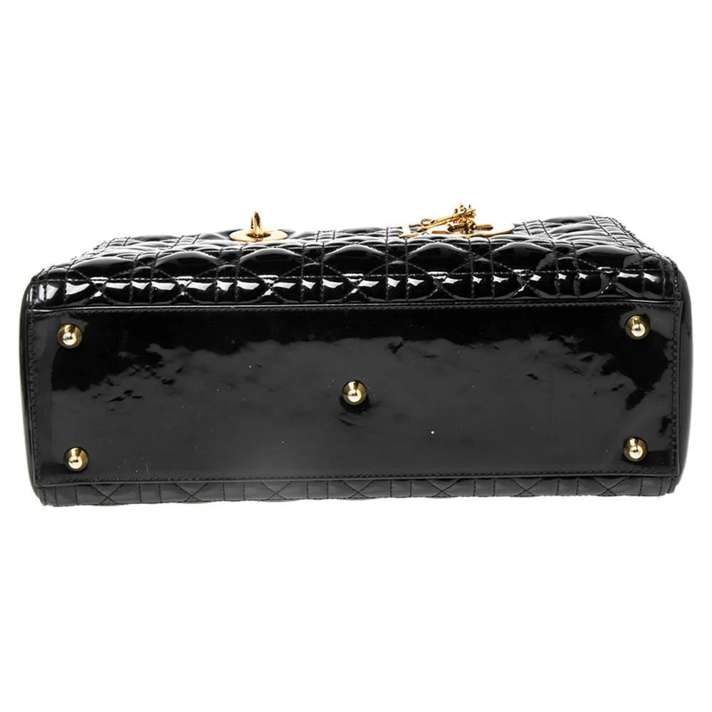 Dior Black Cannage Patent Leather Large Lady Dior Tote 商品