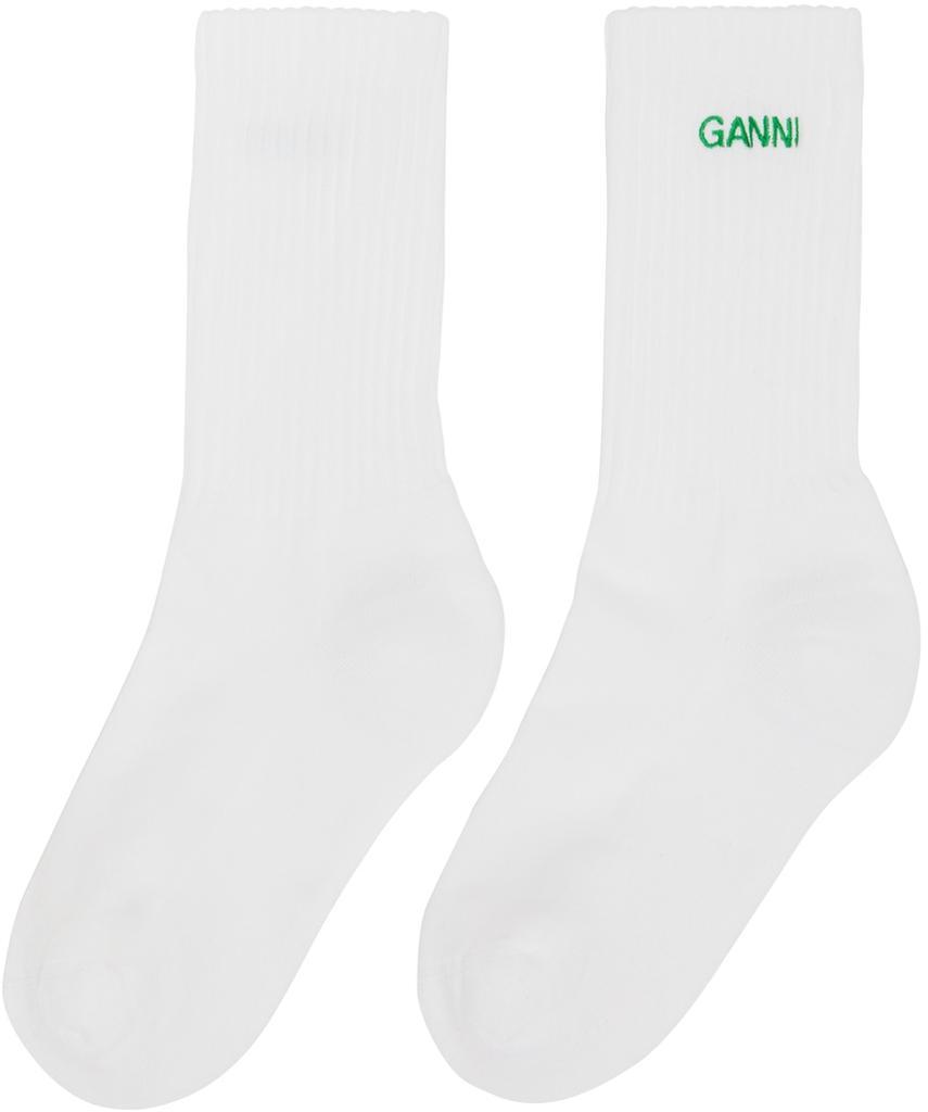 商品Ganni|SSENSE Exclusive White Capsule Socks,价格¥150,第4张图片详细描述