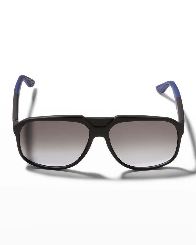 商品Salvatore Ferragamo|Men's Italian Lifestyle Gancini Aviator Sunglasses,价格¥1762,第5张图片详细描述