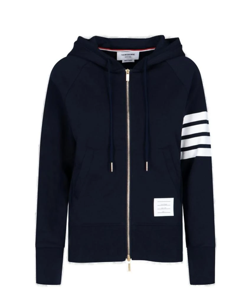 商品Thom Browne|Thom Browne 4-Bar Striped Zip-Up Hoodie,价格¥5155,第1张图片