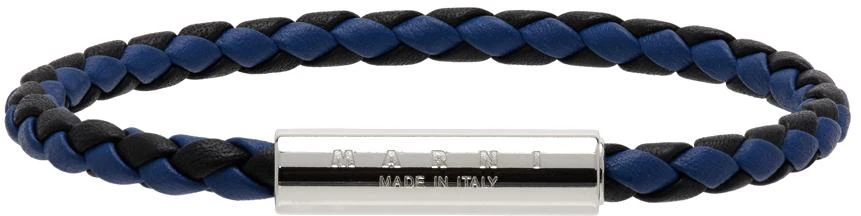 商品Marni|Black & Navy Braided Bracelet,价格¥928,第1张图片