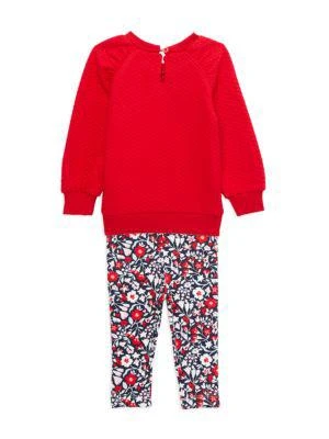 商品Tommy Hilfiger|Little Girl’s 2-Piece Sweatshirt & Floral Leggings Set,价格¥244,第2张图片详细描述