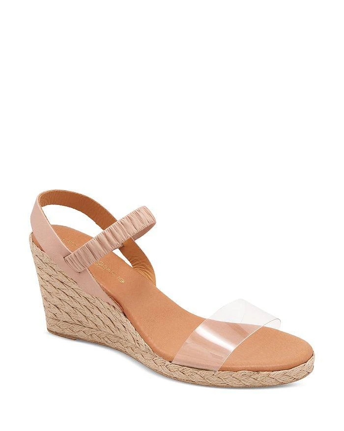 商品Andre Assous|Women's Alberta Transparent Strap Espadrille Wedge Heel Sandals,价格¥1114,第1张图片