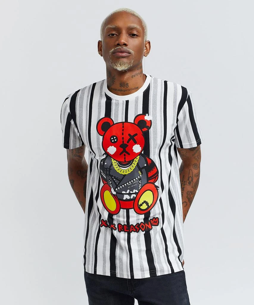 商品Reason Clothing|Punk Teddy Stripe Graphic Tee,价格¥60,第5张图片详细描述