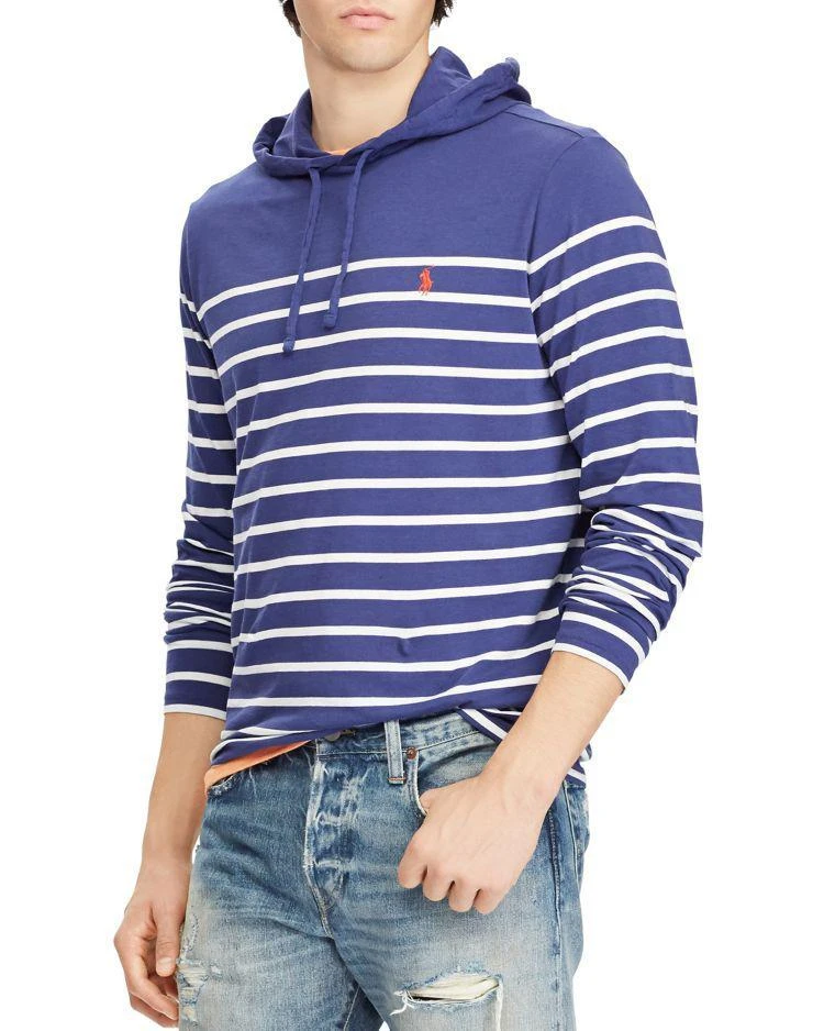 商品Ralph Lauren|Striped Weathered Custom Slim Fit Hooded Sweatshirt,价格¥329,第1张图片