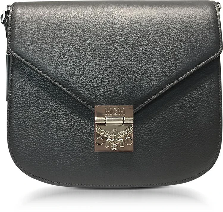 商品MCM|Patricia Park Avenue 中号黑色皮革皮肩包,价格¥6162,第1张图片