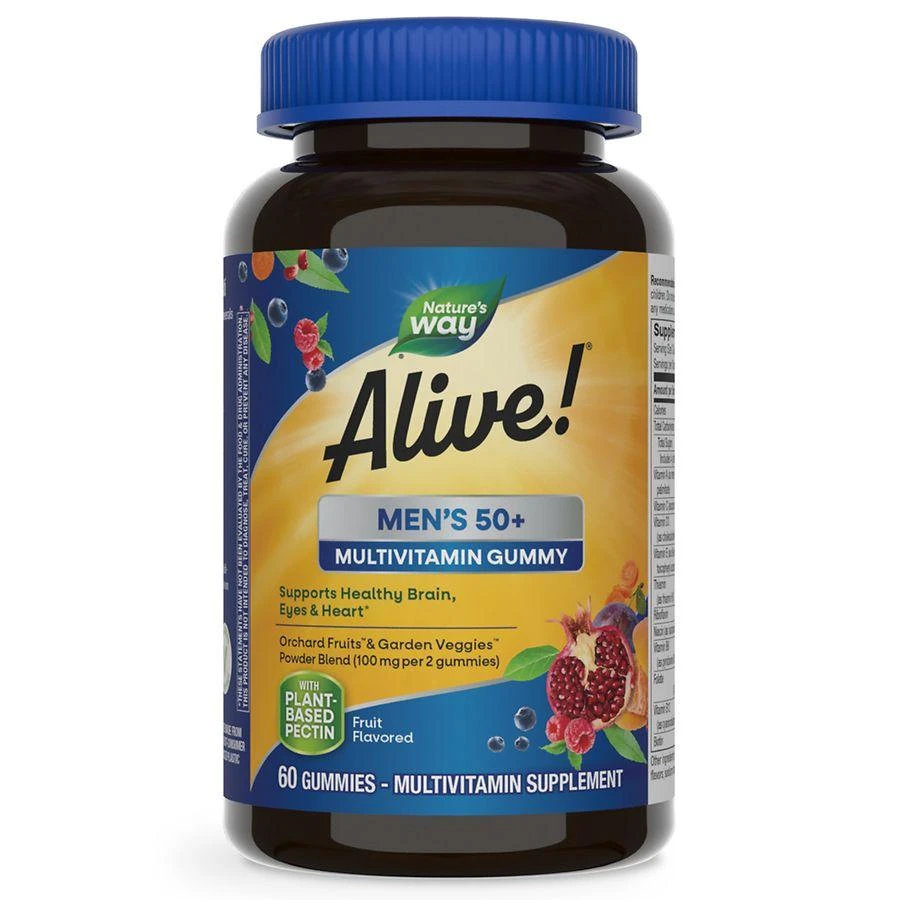 商品Nature's Way|Alive! Men's 50+ Multi-Vitamin Gummies Fruit Blend,价格¥85,第1张图片