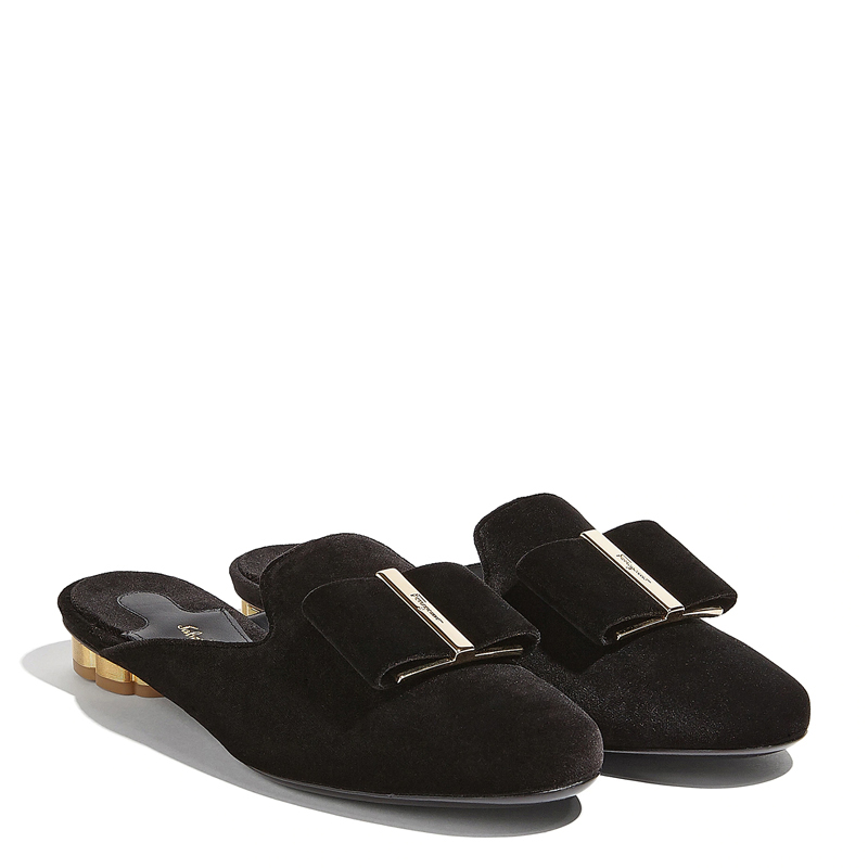 Salvatore Ferragamo 菲拉格慕 女士黑色拖鞋 01-M949-680205商品第4张图片规格展示