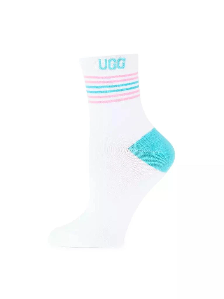 商品UGG|Teslin Stripe Cotton-Blend Quarter Socks,价格¥134,第1张图片