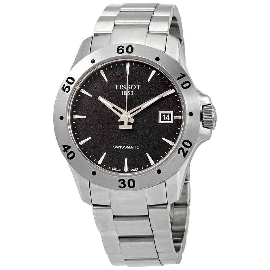 商品Tissot|V8 Automatic Black Dial Men's Watch T1064071105100,价格¥2465,第1张图片
