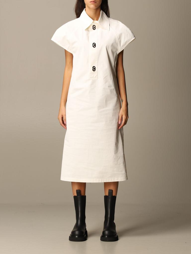 Bottega Veneta half sleeve canvas dress商品第1张图片规格展示
