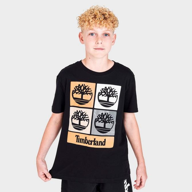 Boys' Timberland Block Tree Logo T-Shirt商品第3张图片规格展示