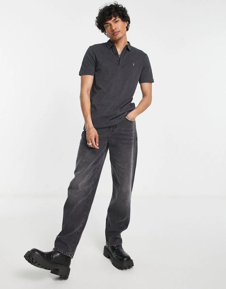 商品ALL SAINTS|AllSaints Brace polo shirt in grey,价格¥228,第4张图片详细描述