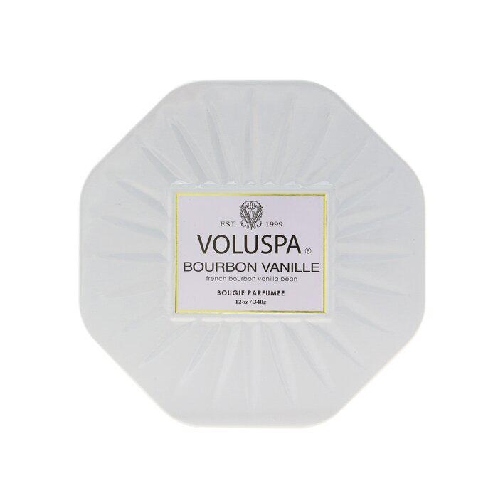 Voluspa 三烛芯八边形装饰罐香薰蜡烛 - 波旁香草 340g/12oz商品第1张图片规格展示