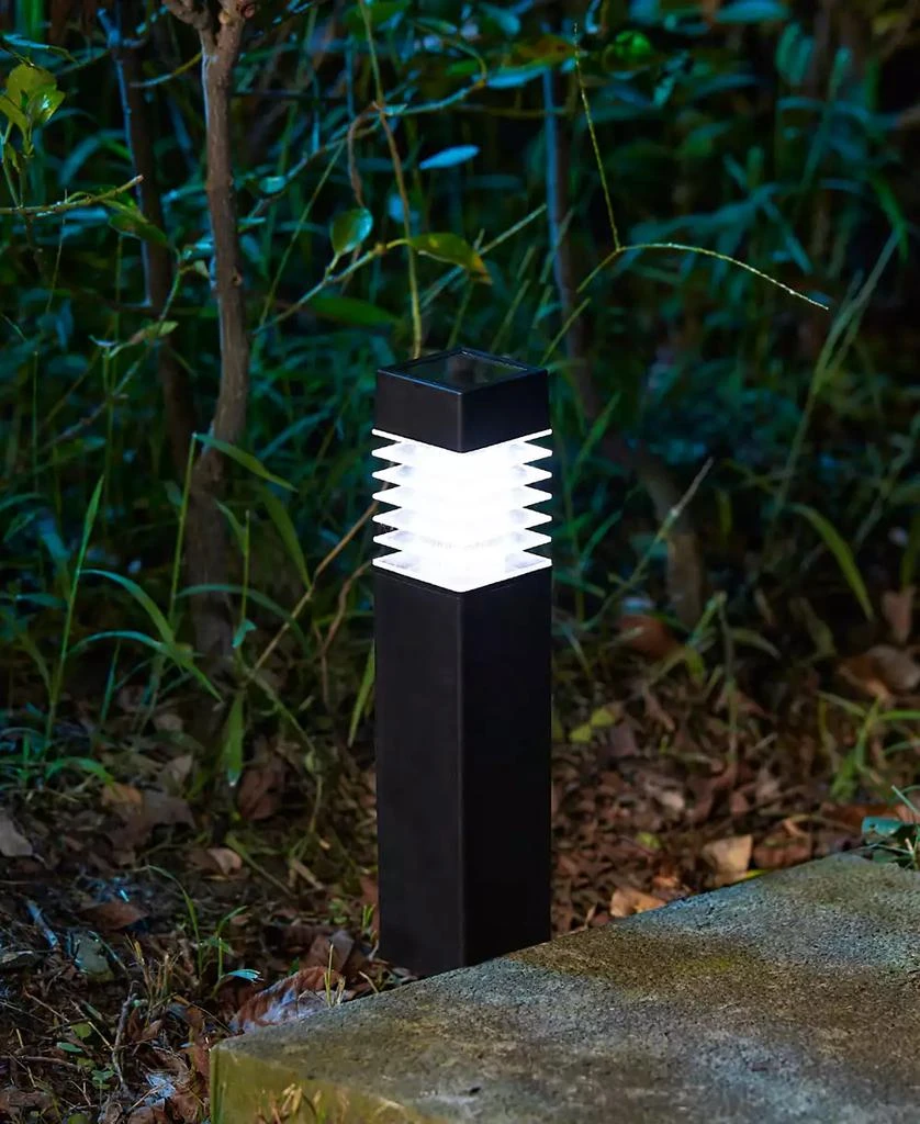 15.25" H Set of 6 Solar Powered Transparent Texture Lens Pathway Stake Light 商品