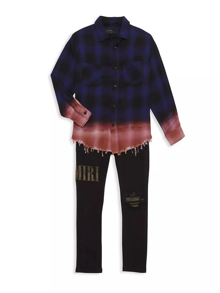 商品AMIRI|Little Boy's &amp; Boy's Bleached Shadow Plaid Shirt,价格¥1380,第2张图片详细描述