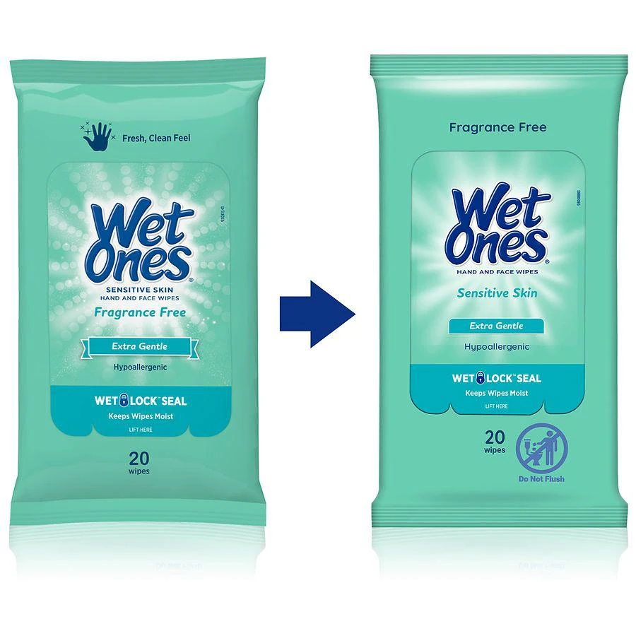 商品Wet Ones|Travel Pack Wipes Sensitive Skin,价格¥24,第3张图片详细描述