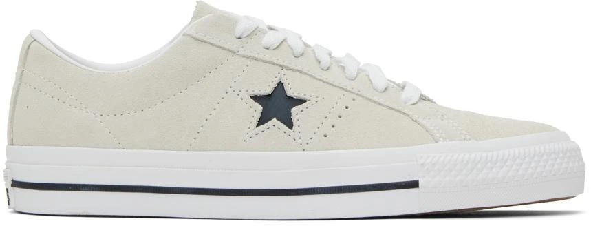 商品Converse|Beige One Star Pro Sneakers,价格¥288,第1张图片