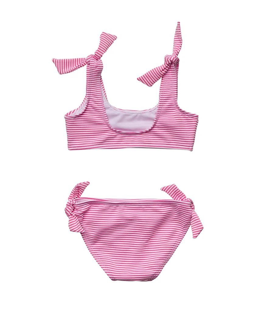 商品Snapper Rock|Raspberry Stripe Tie Crop Bikini (Little Kids/Big Kids),价格¥388,第2张图片详细描述
