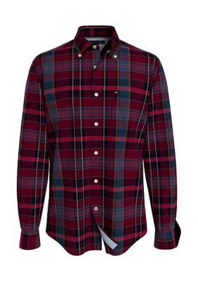 商品Tommy Hilfiger|Hilfiger Hampshire Plaid Long Sleeve Shirt,价格¥261,第1张图片